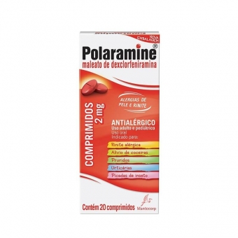 Polaramine 2mg com 20 Comprimidos