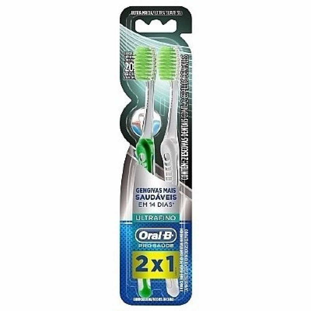 Escova Denta Oral -B Pro Saude Ultrafino Ultra Macial 2P1 - Padrão