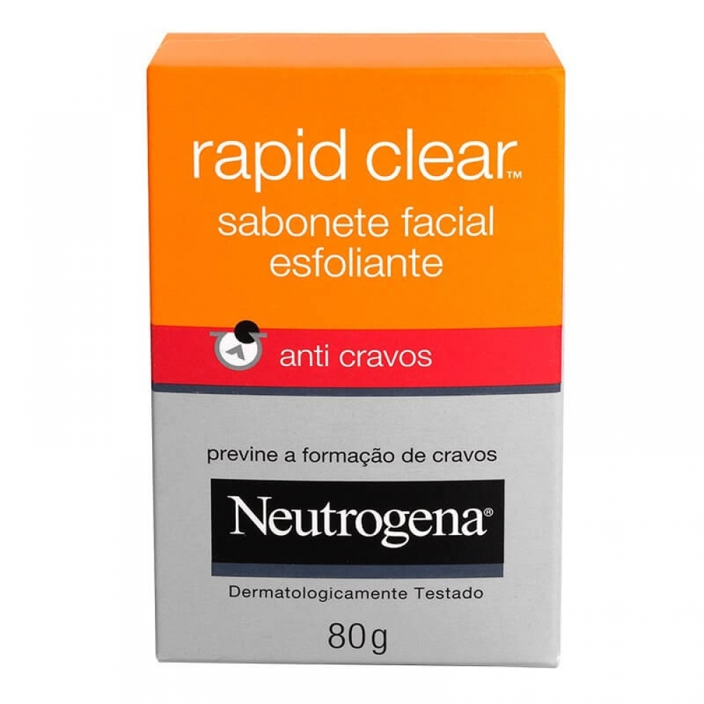 Neutrogena Rapid Clear Sabonete Facial Esfoliante Anti-Cravos com 80 Gramas - Padrão