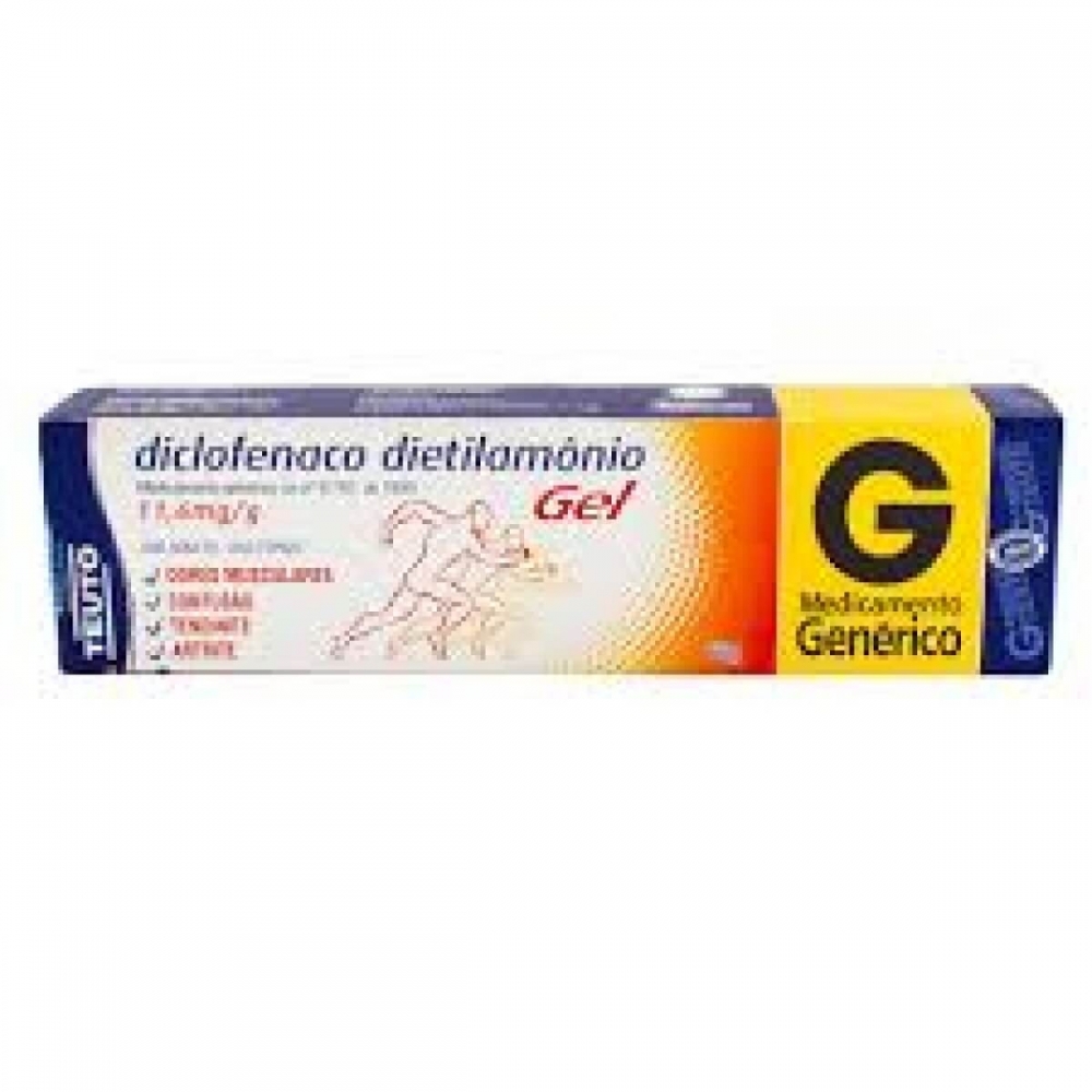 Diclofenaco Dietilamônio Gel 60g - Teuto - Genérico - Padrão